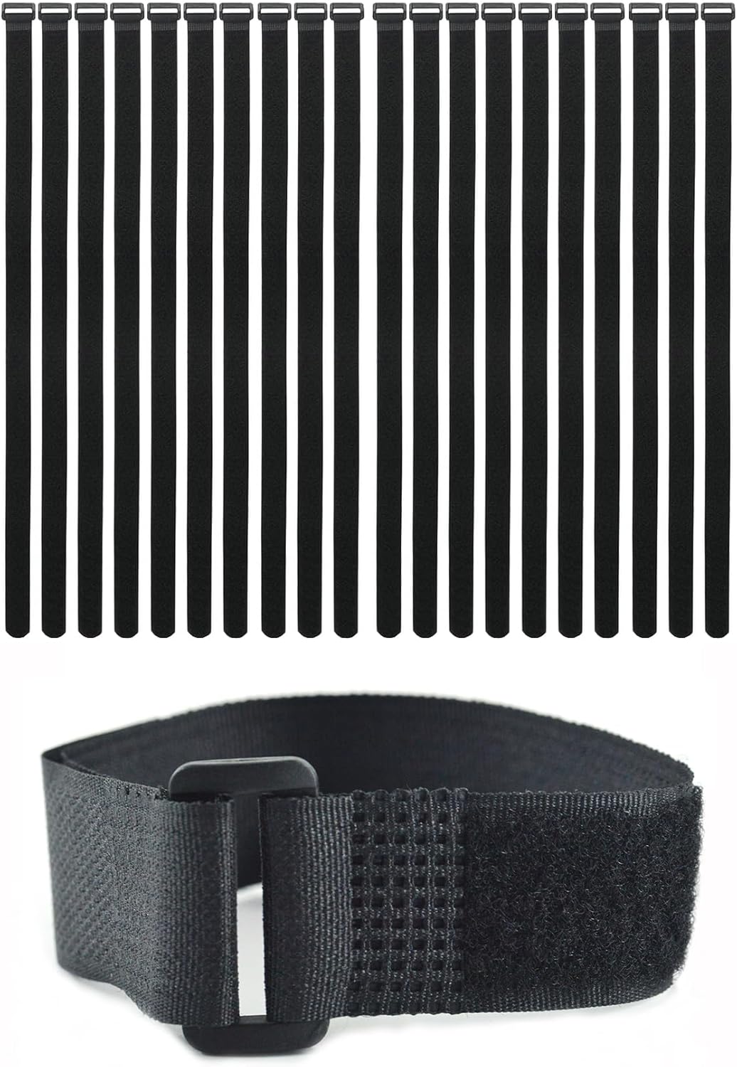 20-Pack Reusable Velcro Cable Ties - Fast Organizer!