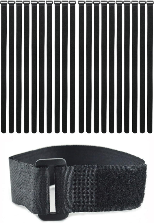 20-Pack Reusable Velcro Cable Ties - Fast Organizer!