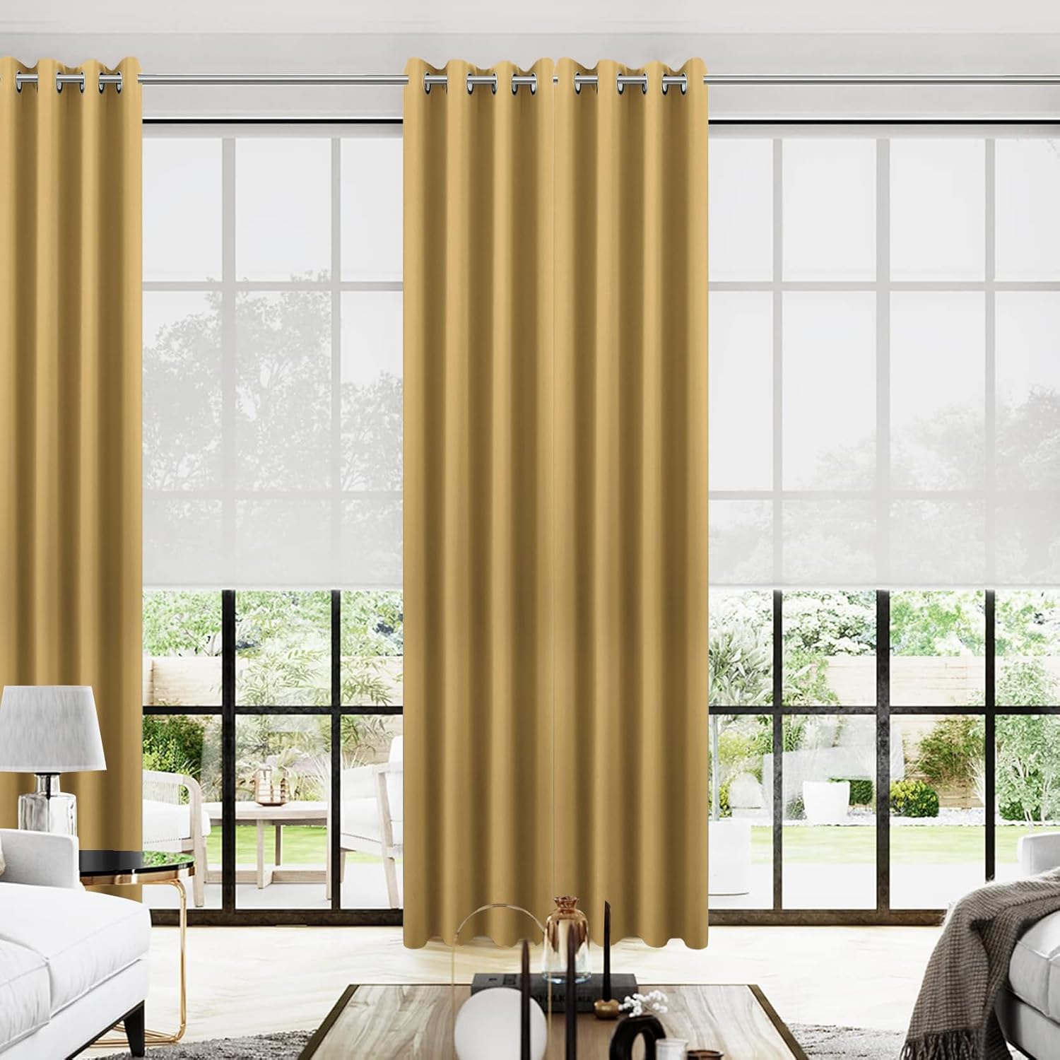 KOUFALL Elegant Luxury Curtains for Living Room and Bedroom