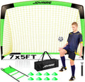 Kids Soccer Goals for Backyard Set 7x5 ft & Training Kit - Portable