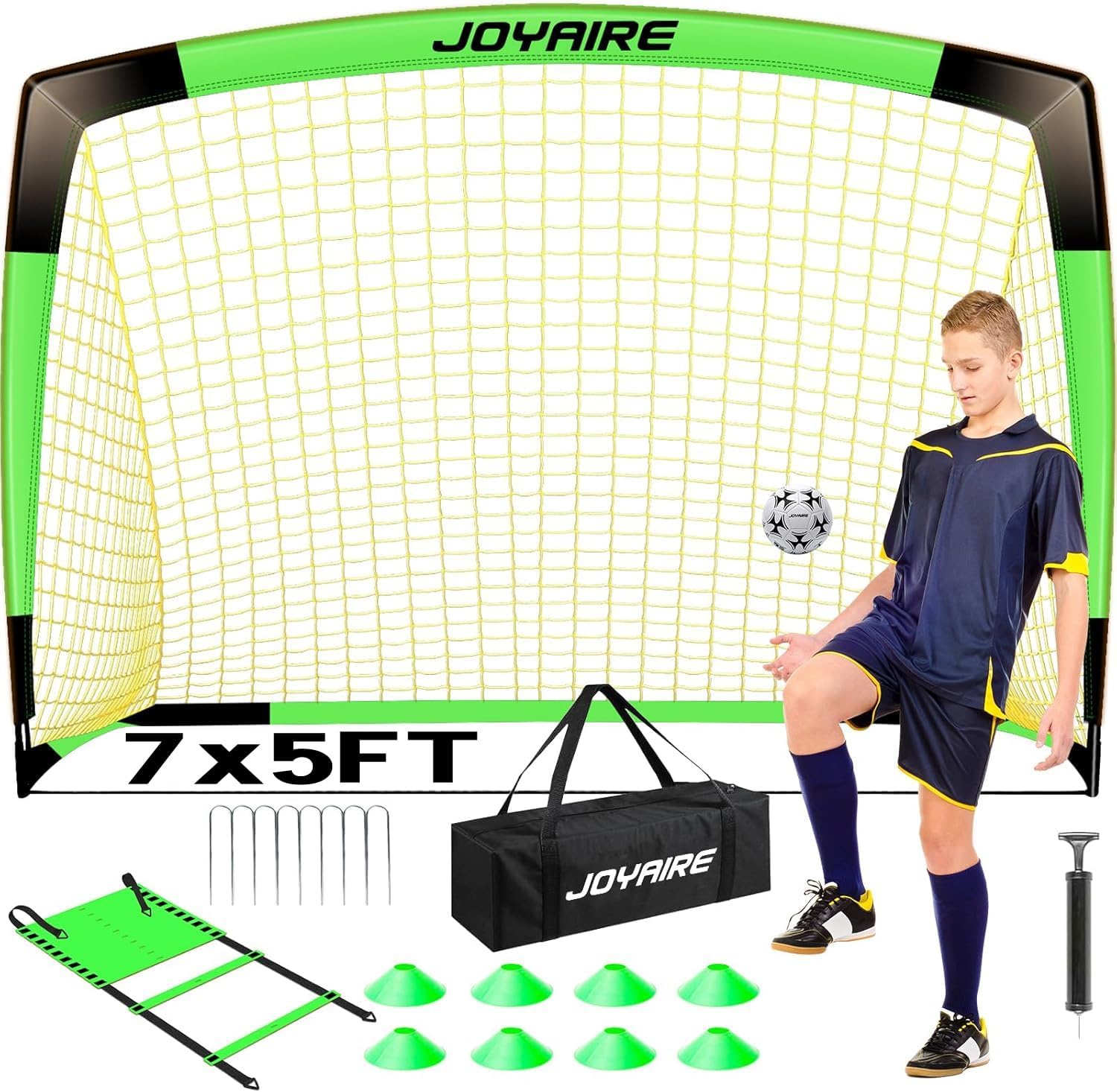 Kids Soccer Goals for Backyard Set - Portable Toddler Soccer Goal