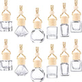 Patelai 12 Pcs 8ml Hanging Car Air Freshener Perfume Bottle - Clear