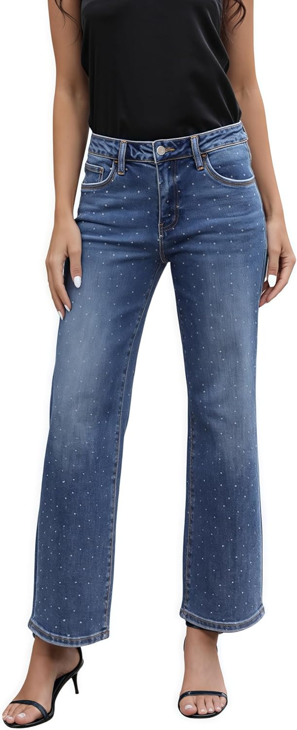 ONESO Wide Leg Jeans for Women: Trendy High Waisted BBL Style