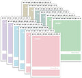 Steno Pads 6x9 Gregg Rule 12 Pack - Color-Coded Top Spiral Notebooks