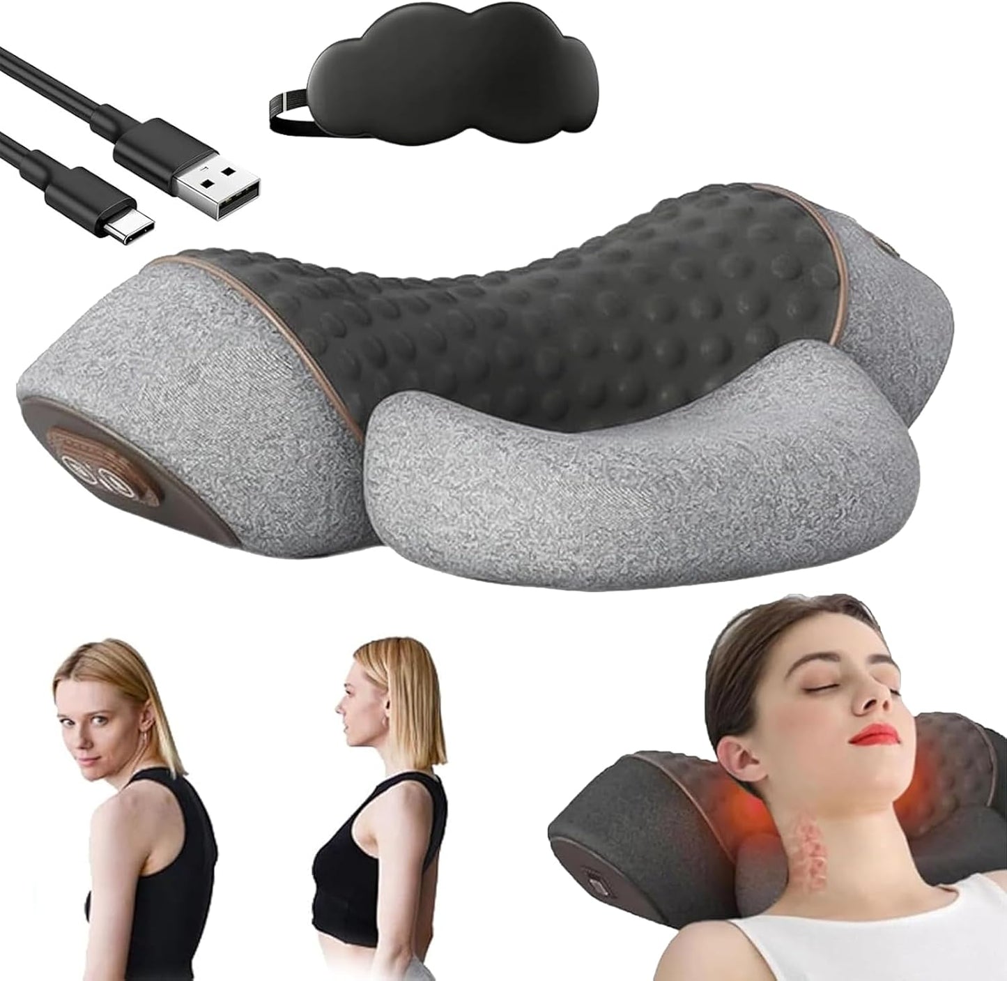 Artuvate Neck Massager with Heat and Traction for Relaxation