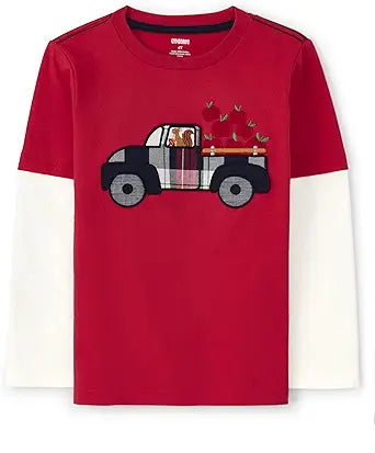 Gymboree Boys and Toddler Embroidered Graphic Long Sleeve Tees