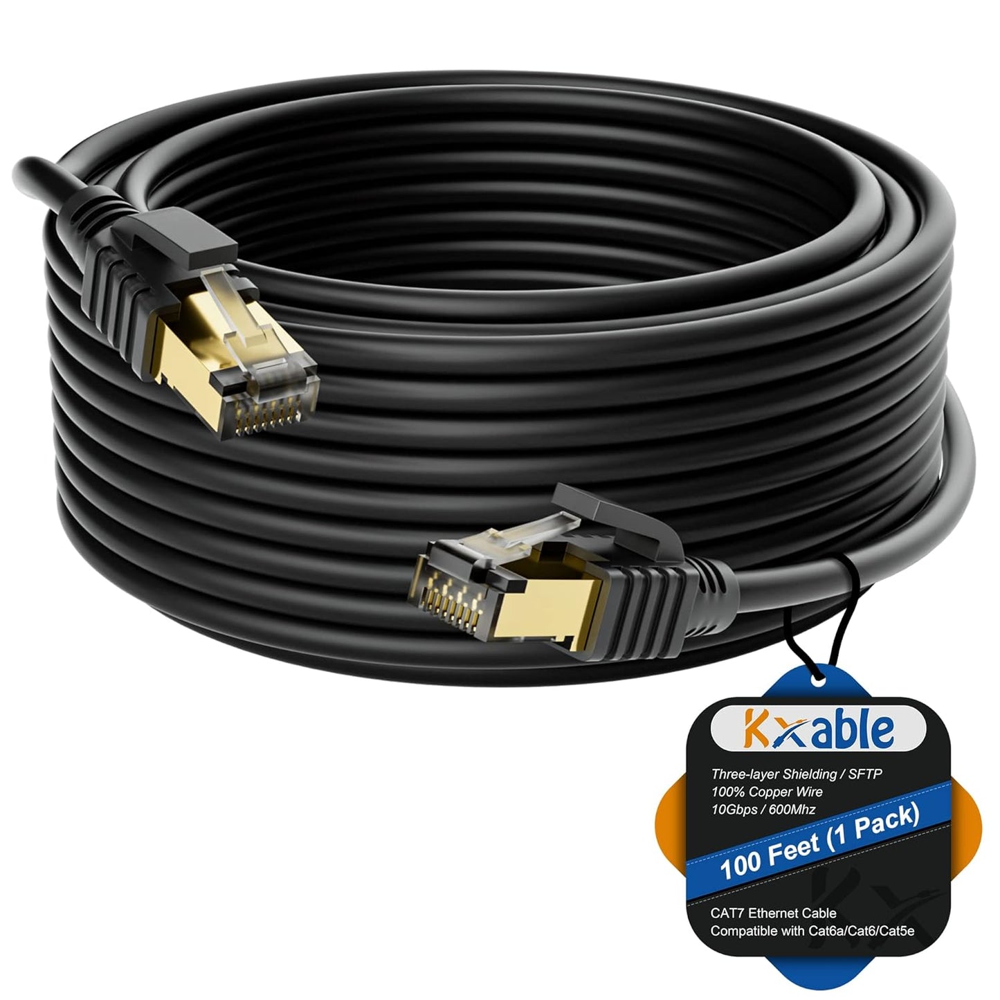Ultra-Fast 100ft CAT7 Ethernet Cable by Kxable