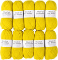 Knit Picks Wool of The Andes Yarn Pack - 10 Skeins of Yellow