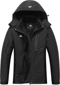 Women's Waterproof Ski Jacket with Detachable Hood - Warm Winter Coat