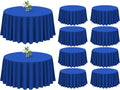 Royal Blue 120 in Round Tablecloth 10 Pack - Durable Polyester Covers