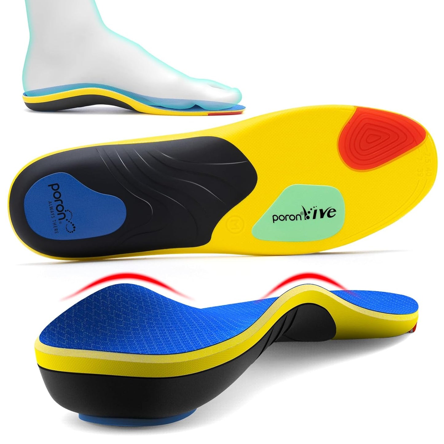 Professional Sport Insoles for Plantar Fasciitis Relief
