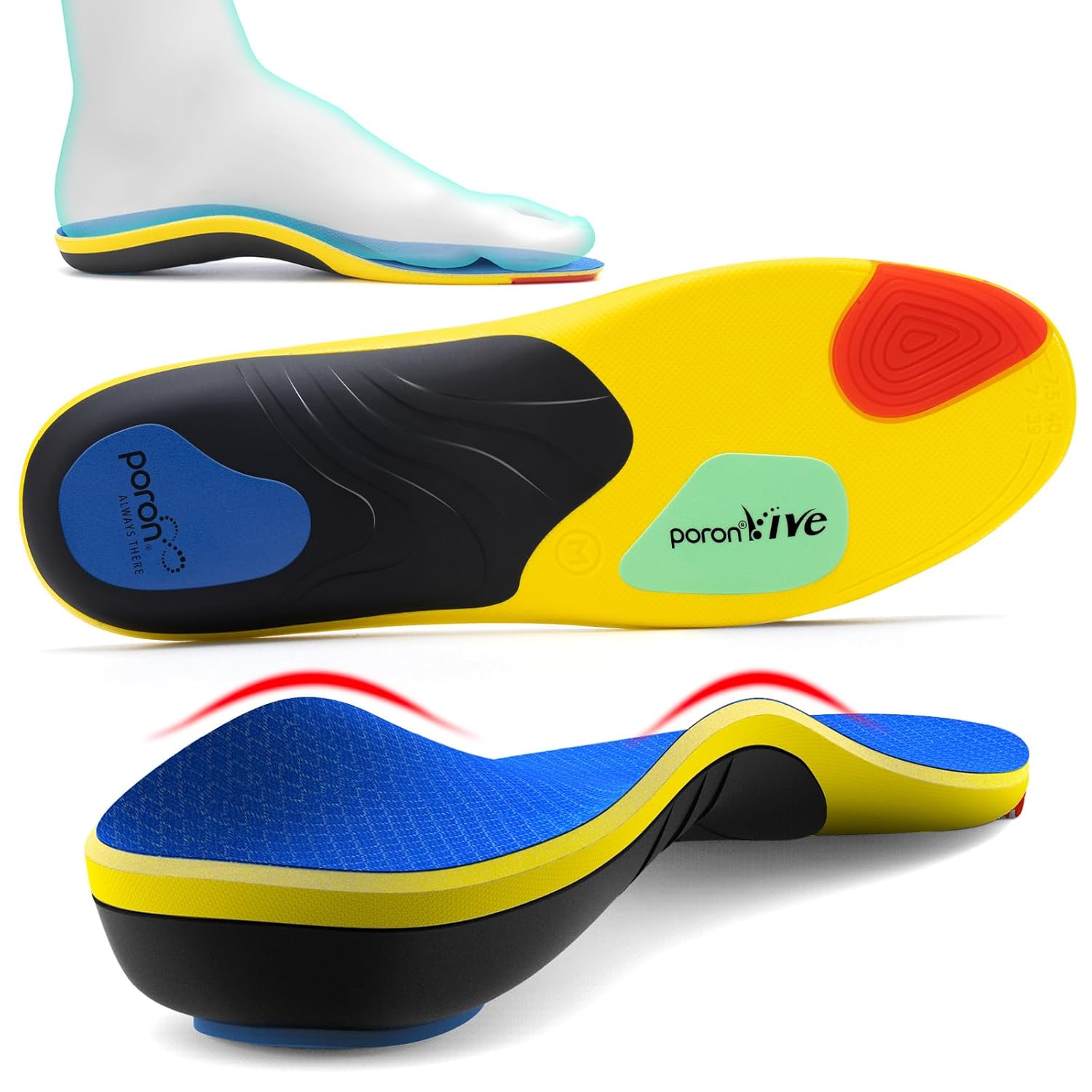 Professional Sport Insoles for Plantar Fasciitis Relief