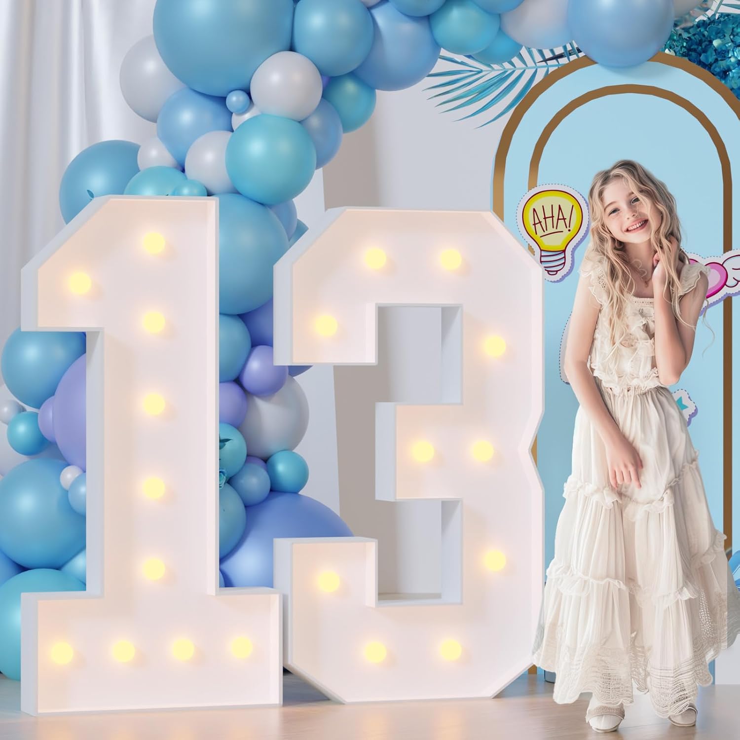 Light Up Numbers 4FT for Stunning 13th Birthday Party Decor