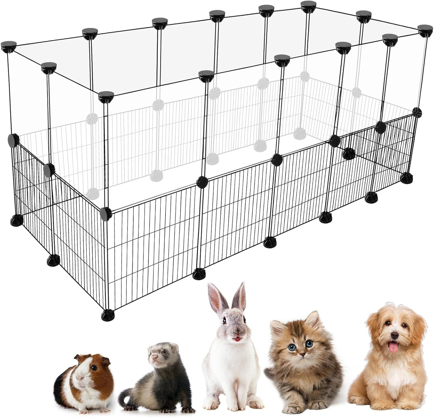 Extra Large Rabbit Playpen for Small Animals - 11 Sq Ft Space