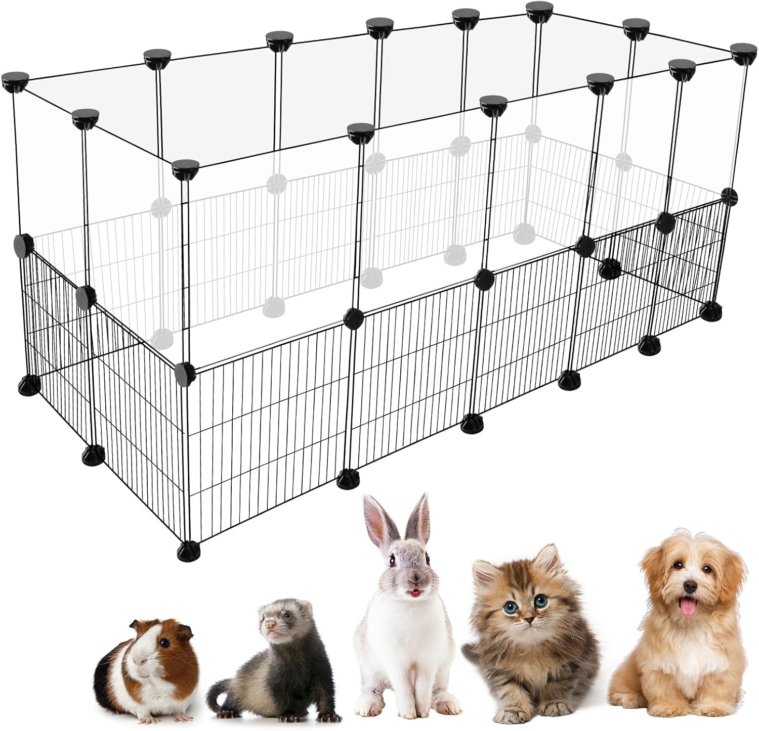 Extra Large Rabbit Playpen for Small Animals - 11 Sq Ft Space