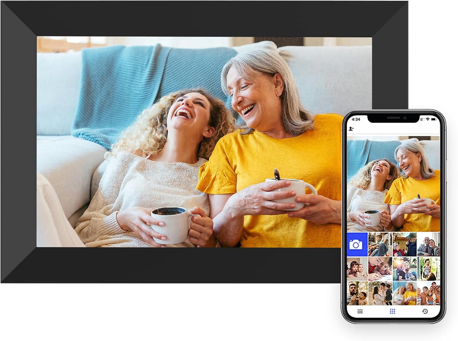 Digital Picture Frame WiFi 10.1 Inch with Stunning Photo Quality