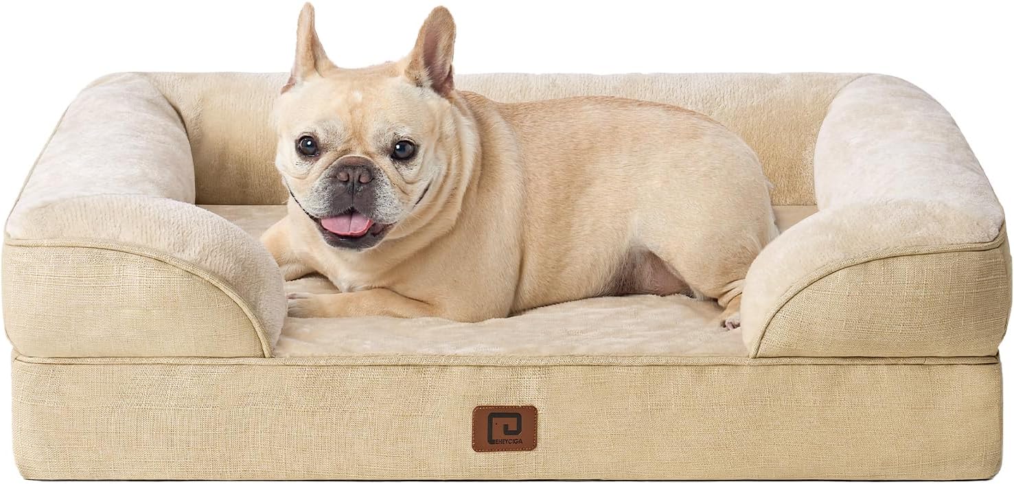 Orthopedic Dog Bed for Medium Dogs with Waterproof Memory Foam