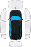 KMF 8pcs Thicken Car Sun Shades for Toyota Highlander 2008-2013 - UV