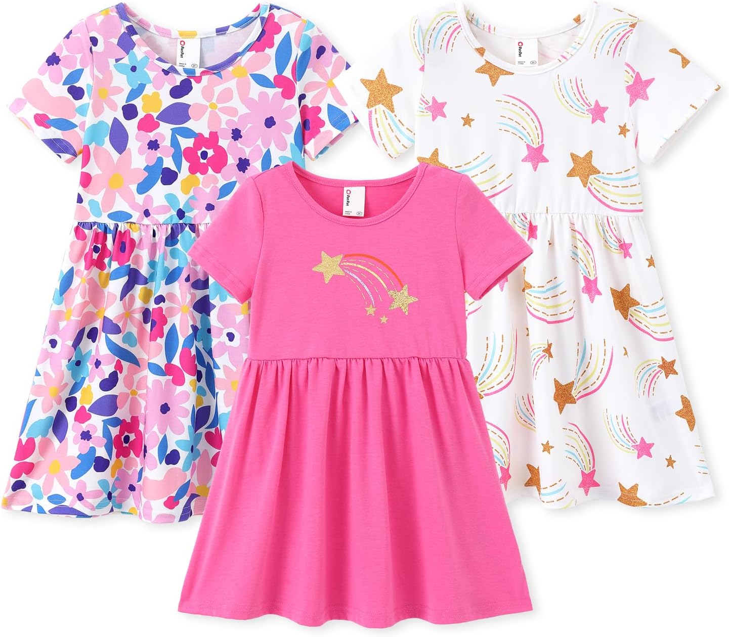 Toddler Girl Floral Skater Dresses 3-Pack for Stylish Kids
