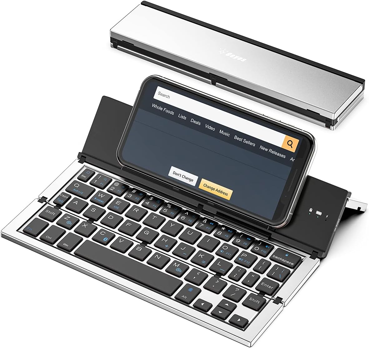 Geyes Bluetooth Keyboard Foldable Wireless Keyboard for Devices