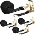 2 Inch Ratchet Straps 4 Pack 20ft Tie Down Straps - Heavy Duty