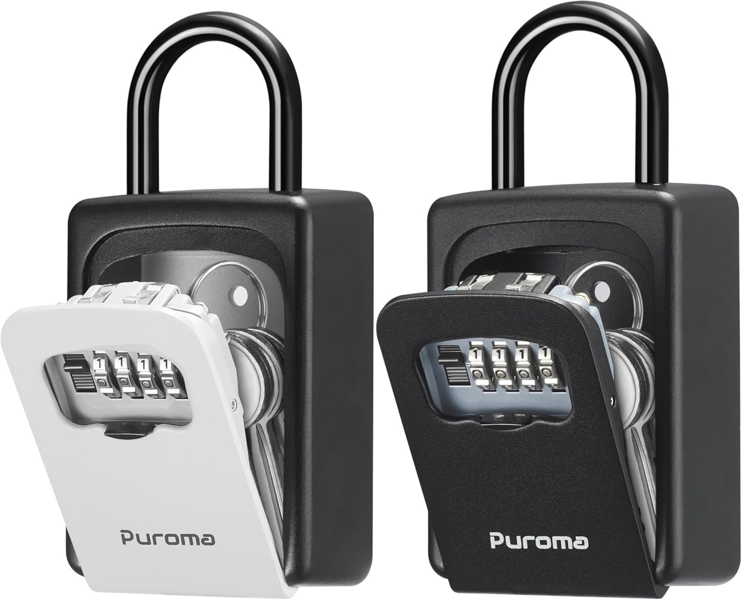 Puroma Lock Box for Keys - Large Resettable Combination Safe