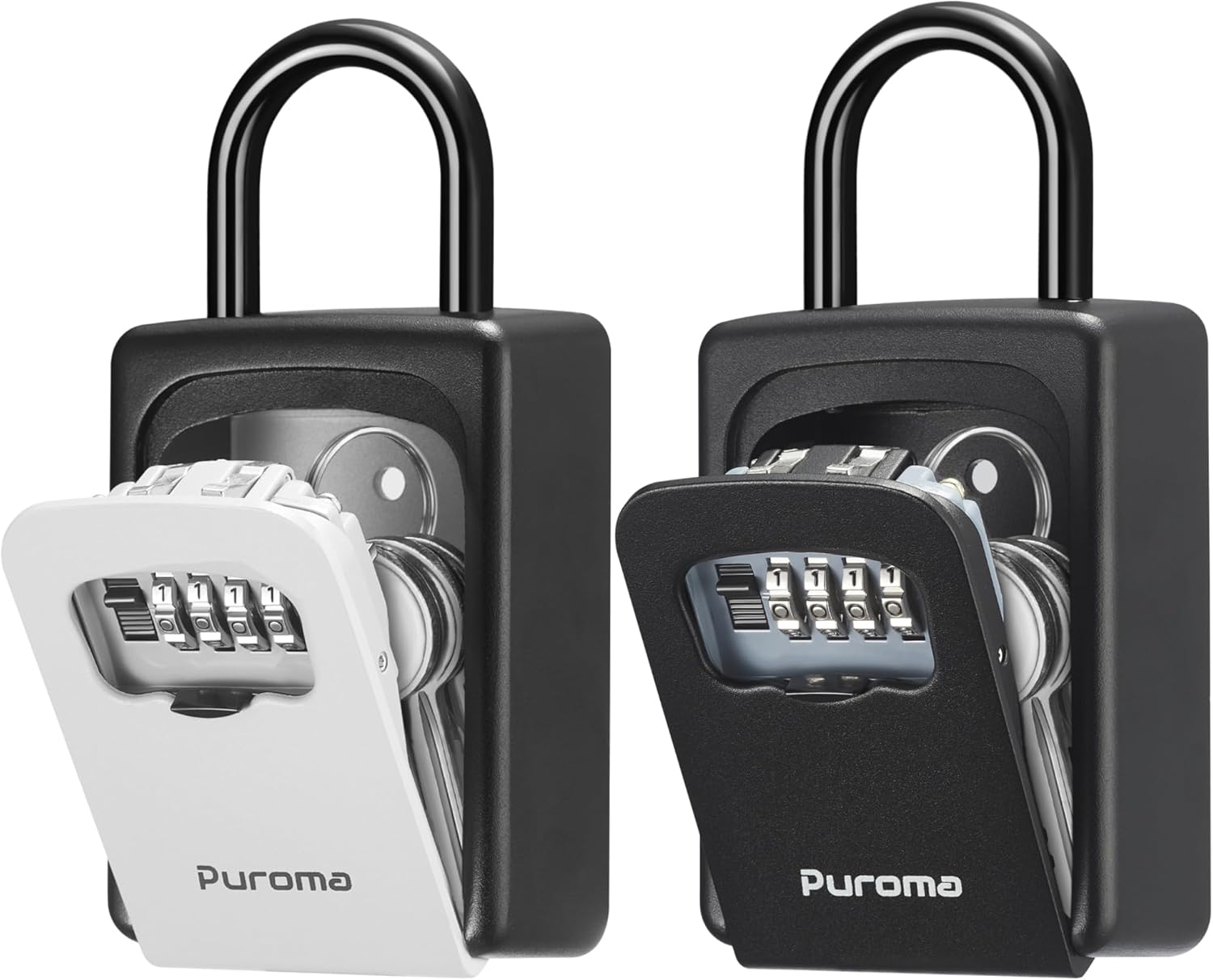 Puroma Lock Box for Keys - Large Resettable Combination Safe