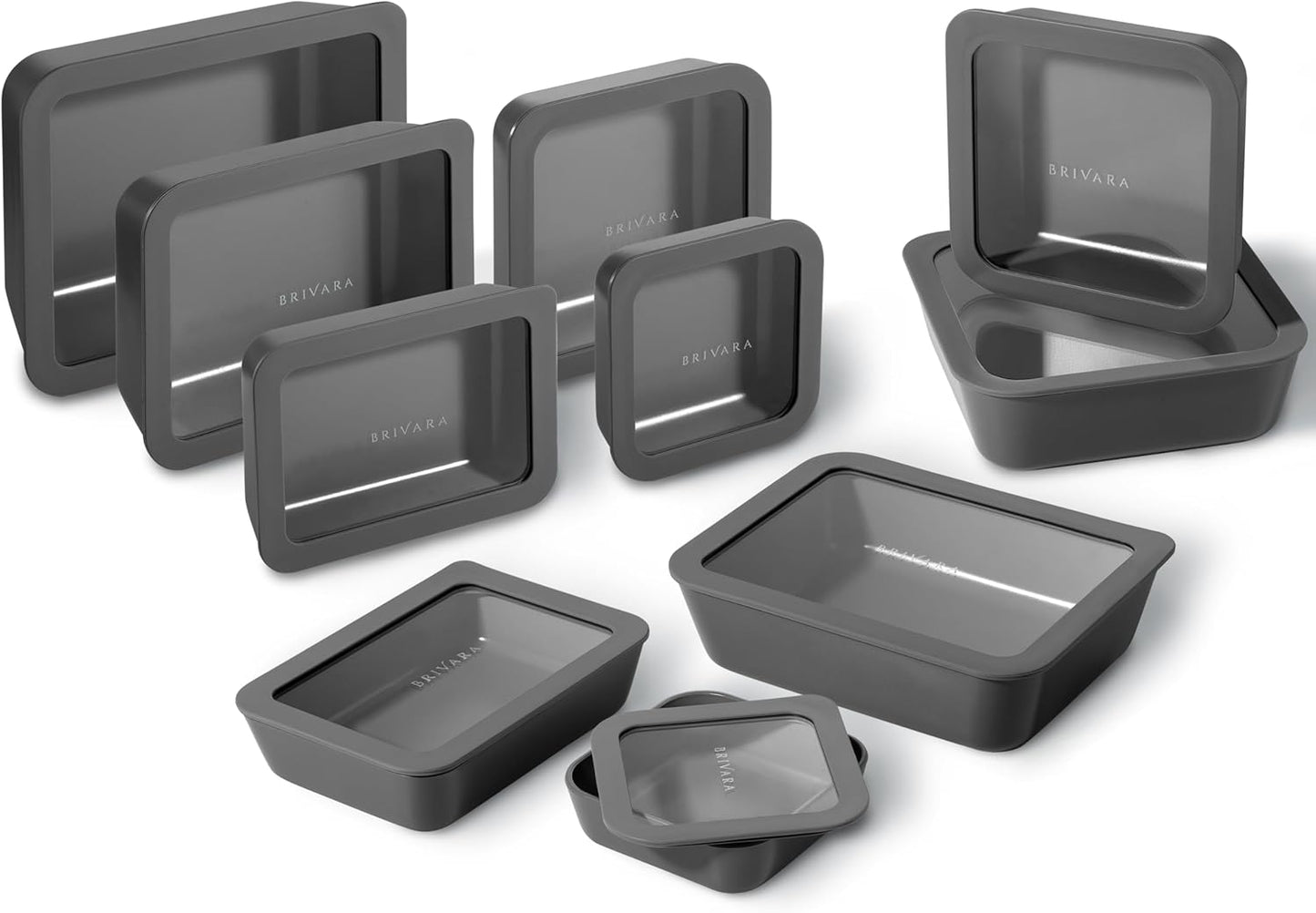 Ceramic Coated Glass Food Storage Containers for Healthy Meals