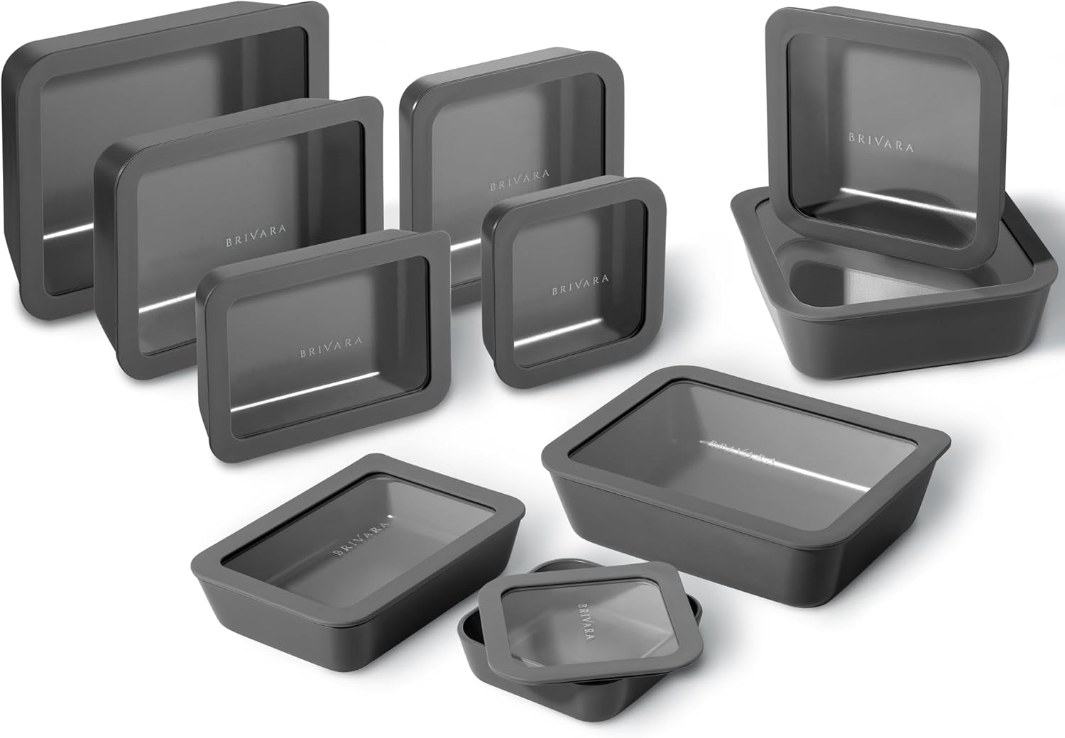 Ceramic Coated Glass Food Storage Containers for Healthy Meals