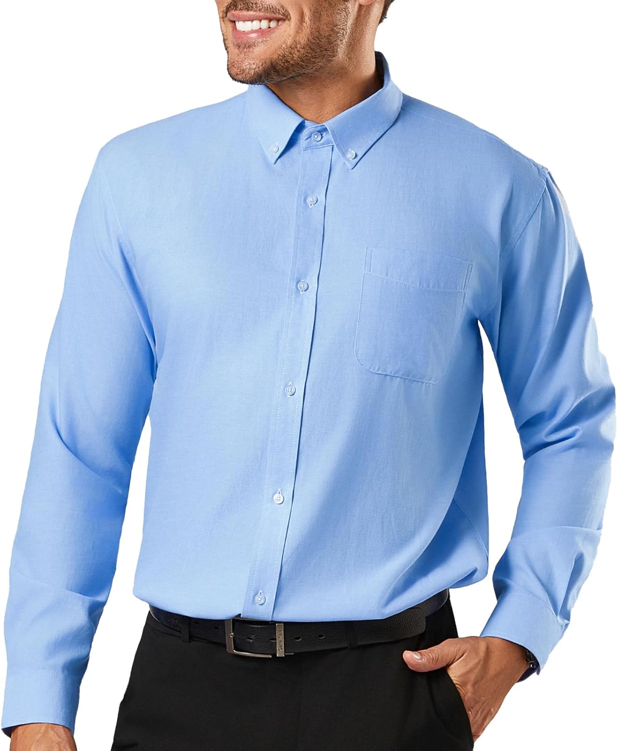 Oxford Dress Shirts for Men Big and Tall - Comfortable Fit
