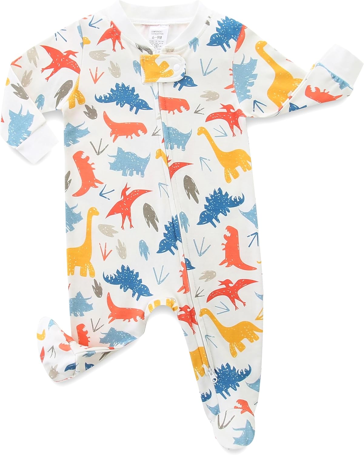 Cotton Double Zip Footed Onesie for Babies