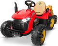 24V Ride On Tractor with Tiltable Detachable Trailer - Powerful