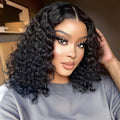 Bob Wig Human Hair 13x6 Lace Frontal Deep Curly Wave 14 Inch