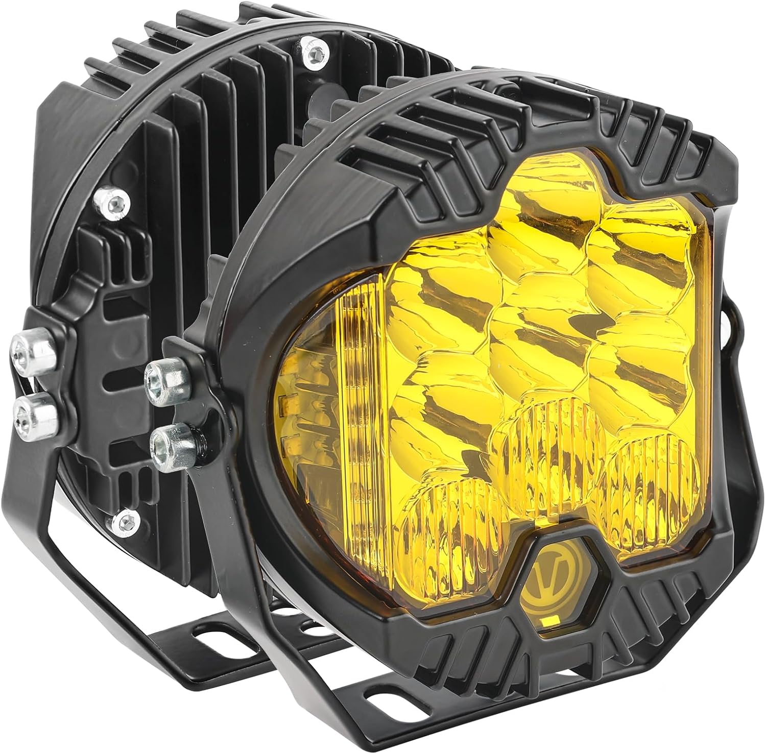 AUTOXBERT 5 Inch Amber Led Driving Light for Offroad Use