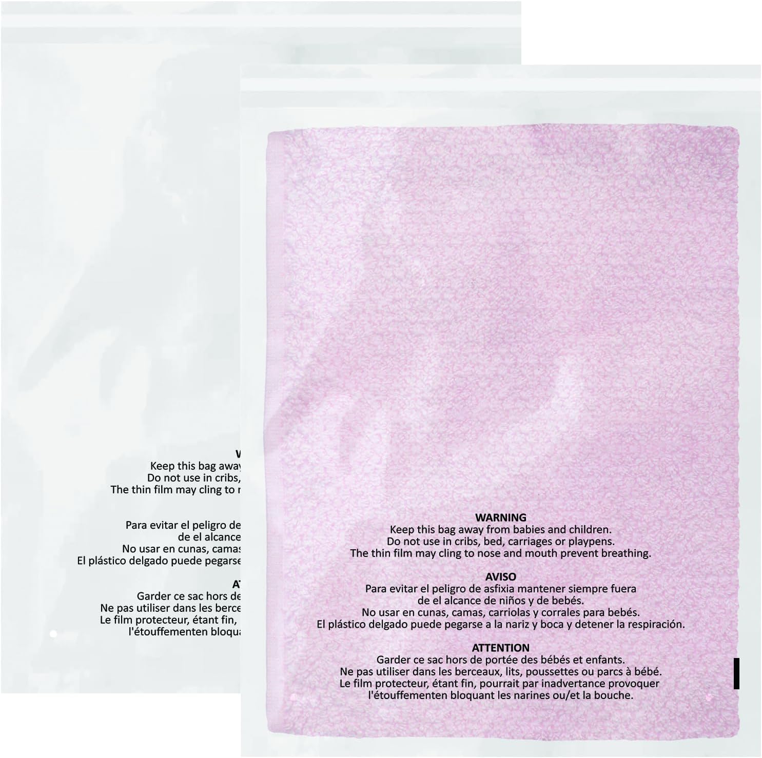 100 Count 24x30 Inch Self Seal Clear Poly Bags for Shipping