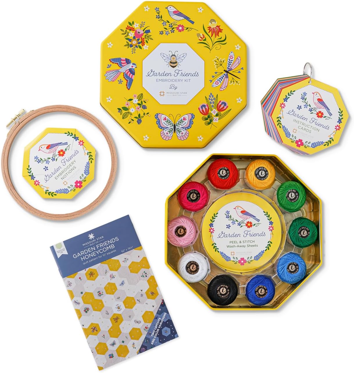 Garden Friends Embroidery Kit for Nature-Inspired Designs