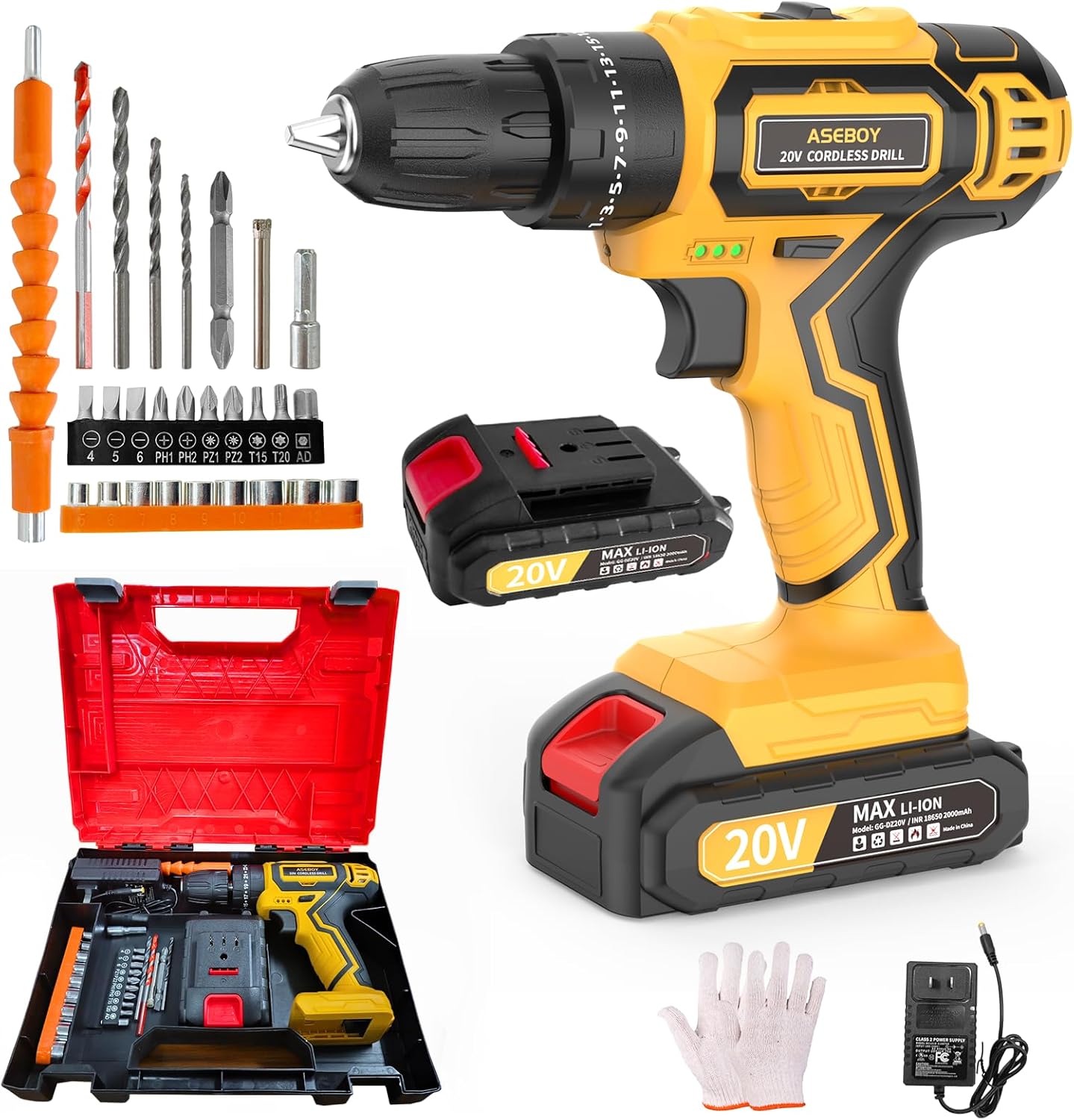 Cordless Drill with Battery and Charger for Home Improvement