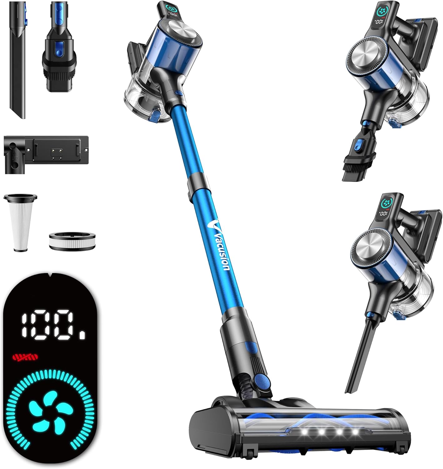 Cordless Vacuum Cleaner with 3 Suction Modes for Home Cleaning