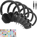Kids Headphones Bulk 5 Pack for School - Comfortable Foldable Wired