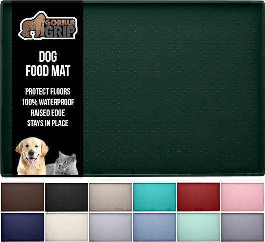 GORILLA GRIP Waterproof Pet Feeding Mat for Dogs and Cats