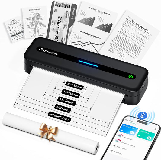 Phomemo Portable Wireless Printer for Travel and Home Use