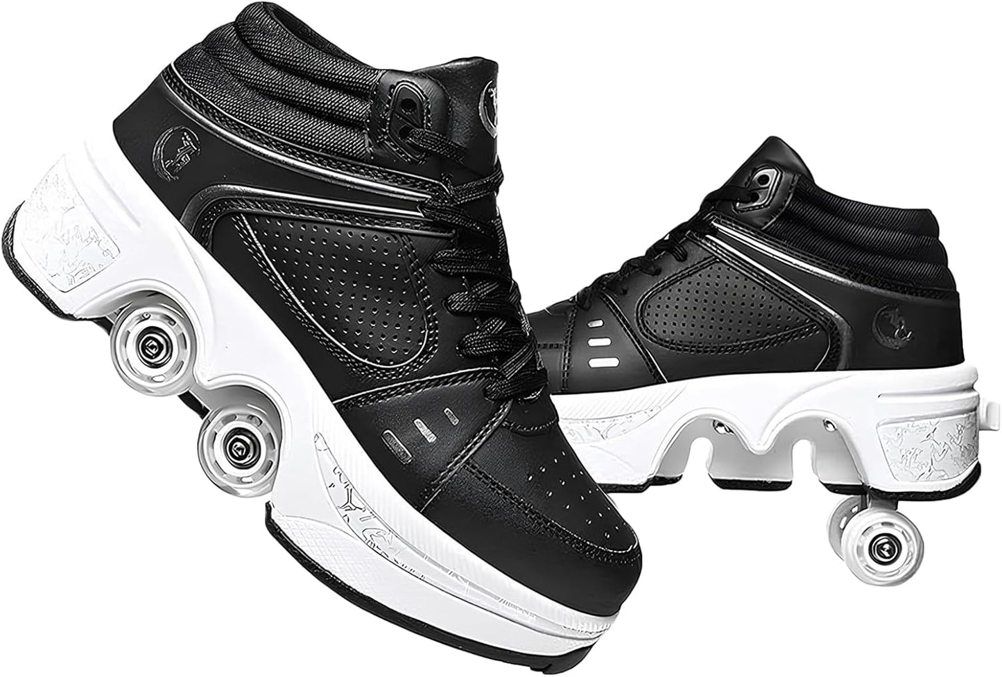 Double-Row Deform Wheel Automatic Walking Shoes for Skating Fun