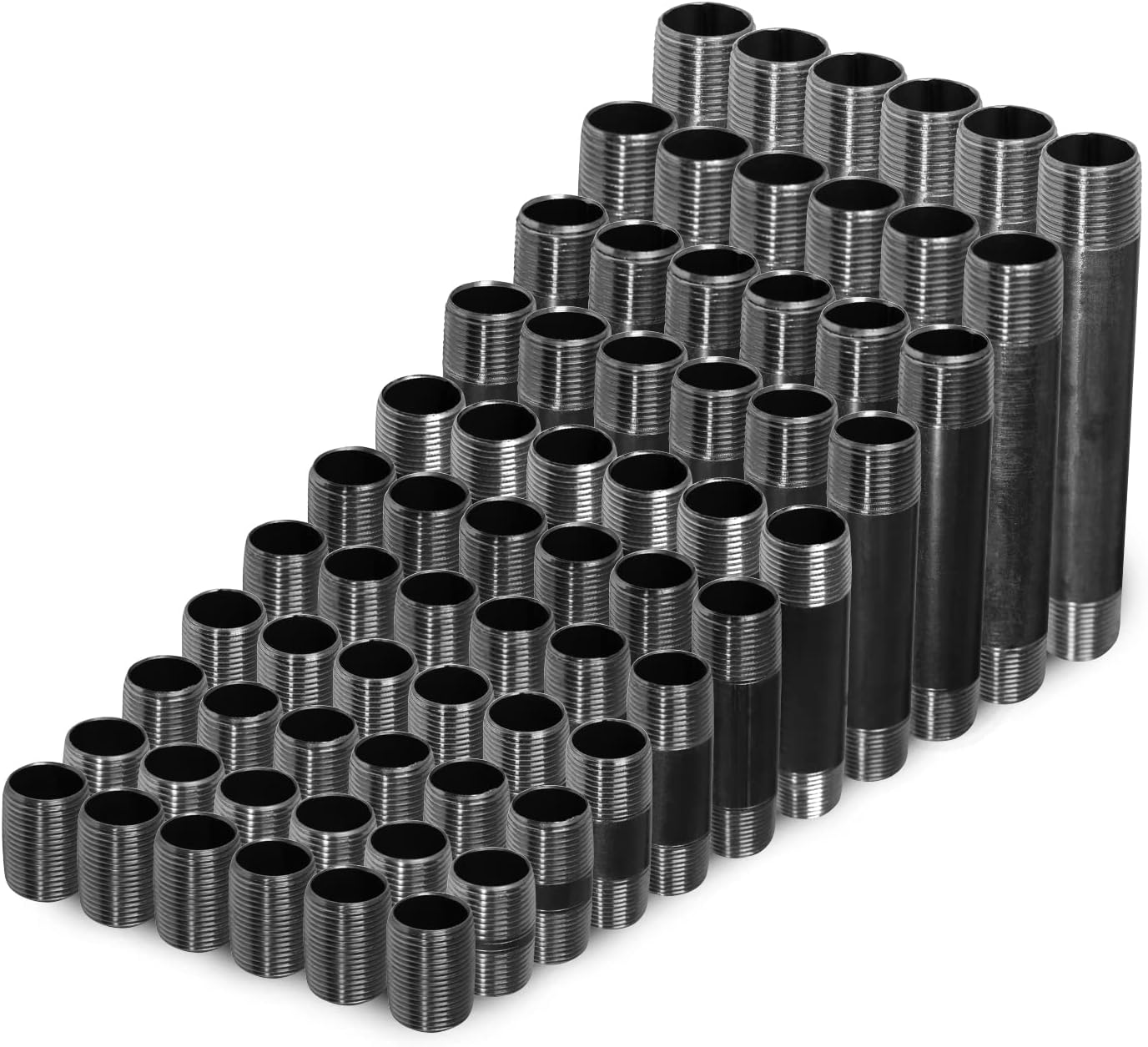 3/4 Inch Assortment of Malleable Threaded Nipples for DIY Projects