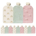 Hippypotamus 12-Pack Reusable Baby Food Pouches - BPA-Free, Dishwasher & Freezer Safe - Refillable Squeeze for Mess-Free Feeding