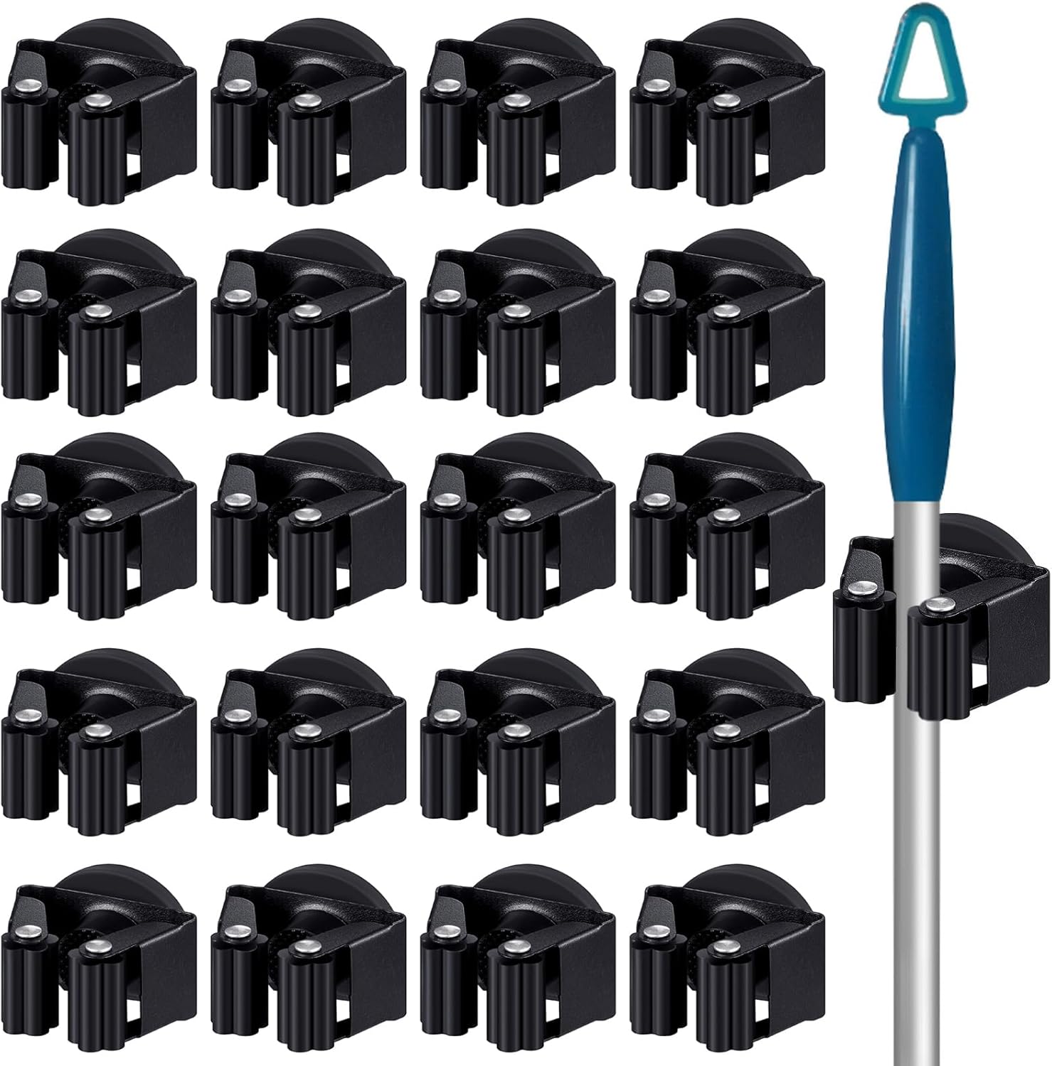 30 Pcs Magnetic Mop Broom Holder for Easy Organization and Storage