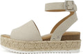 Open Toe Ankle Strap Espadrille Wedge Sandals for Women - Comfortable
