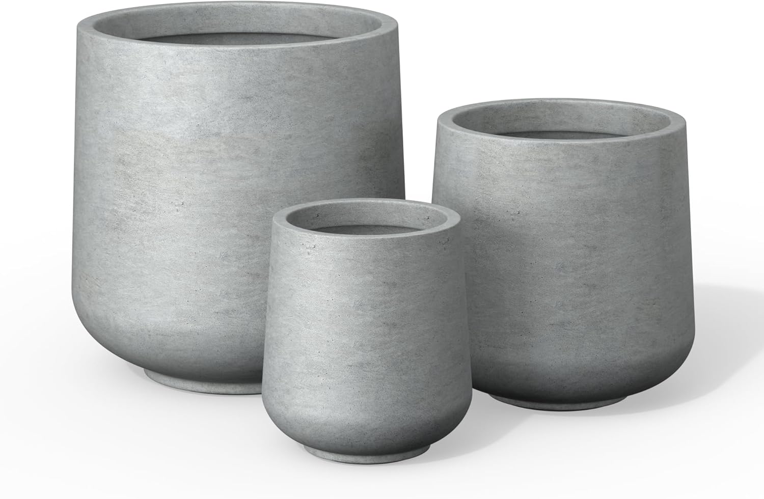 Kante 15.3in Round Concrete Planter for Indoor and Outdoor Use