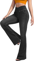 Flare Jean Leggings for Women - High Waist Crossover Bootcut