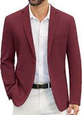 Men's Casual Blazer Slim Fit Lightweight Knit Sport Coat