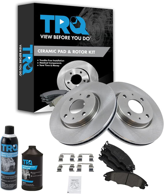 TRQ Front Brake Pad & Rotor Kit for 2008-2011 Ford Focus